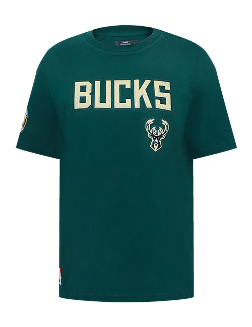 Women's Pro Standard Game Day Milwaukee Bucks Boyfriend T-Shirt-front