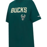 Women's Pro Standard Game Day Milwaukee Bucks Boyfriend T-Shirt-angled front