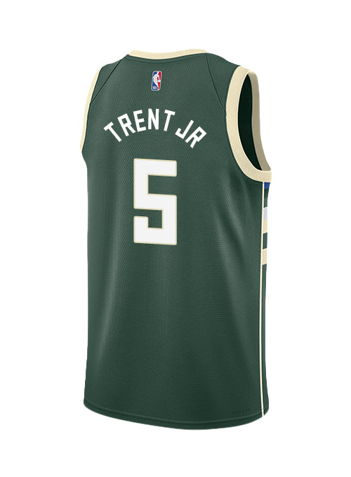 Nike 2022 Icon Edition Gary Trent Jr Milwaukee Bucks Swingman Jersey-BACK