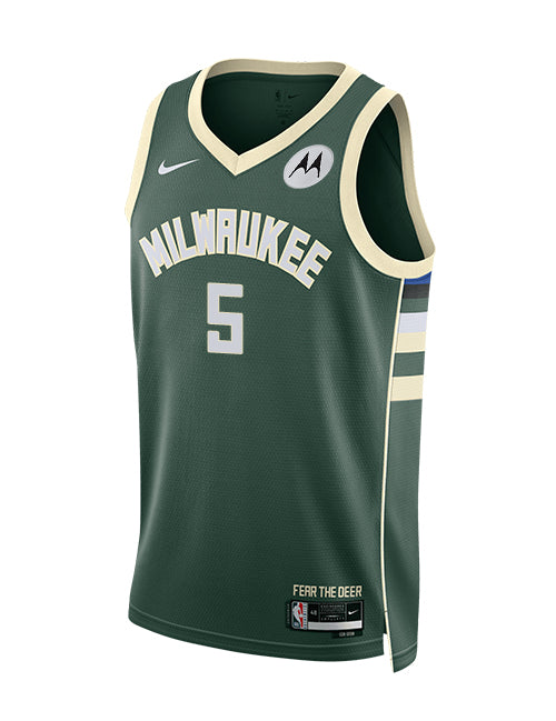 Nike 2022 Icon Edition Gary Trent Jr Milwaukee Bucks Swingman Jersey-FRONT