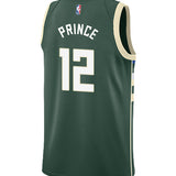 Nike 2022 Icon Edition Taurean Prince Milwaukee Bucks Swingman Jersey-BACK