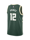 Nike 2022 Icon Edition Taurean Prince Milwaukee Bucks Swingman Jersey-BACK