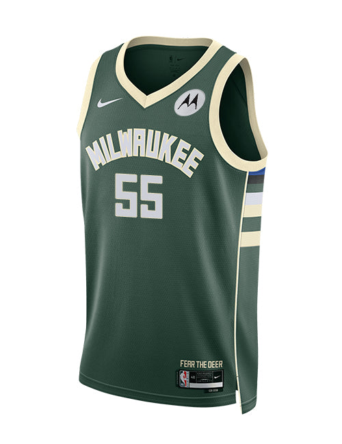 Nike 2022 Icon Edition Delon Wright Milwaukee Bucks Swingman Jersey-FRONT