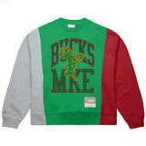 Mitchell & Ness HWC '68 Milwaukee Bucks Heritage Crewneck Sweatshirt-front