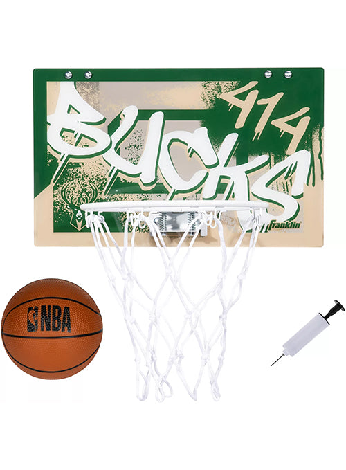 Franklin Splatter Milwaukee Bucks Over The Door Hoop Set