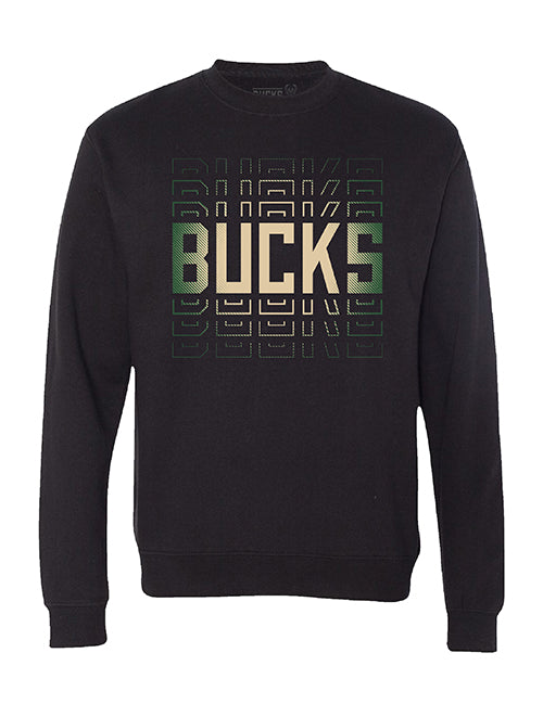 Item Of The Game Repeater Wordmark Milwaukee Bucks Crewneck Sweatshirt