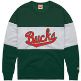 Homage HWC '68 Milwaukee Bucks Script Stripe Crewneck Sweatshirt