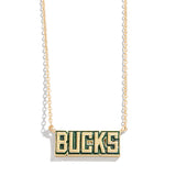 Baublebar Enamel Nameplate Milwaukee Bucks Necklace-charm