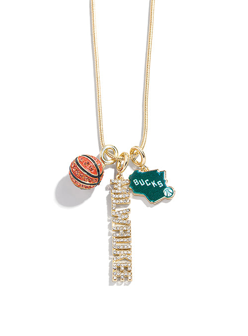 BaubleBar Three Charm Milwaukee Bucks Necklace-charm