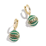 BaubleBar Basketball Milwaukee Bucks Huggie Earrings