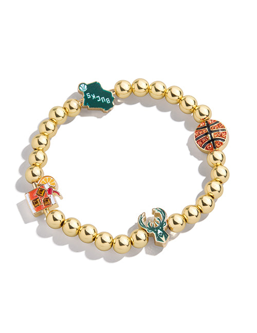 Baublebar Metal Bead Milwaukee Bucks Stretch Bracelet