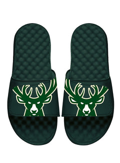 ISlide Blown Up Icon Green Milwaukee Bucks Sandals 