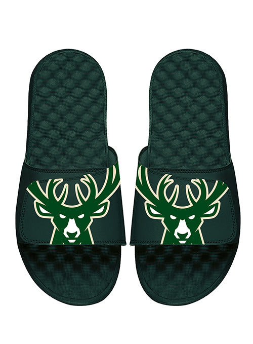 ISlide Blown Up Icon Green Milwaukee Bucks Sandals 