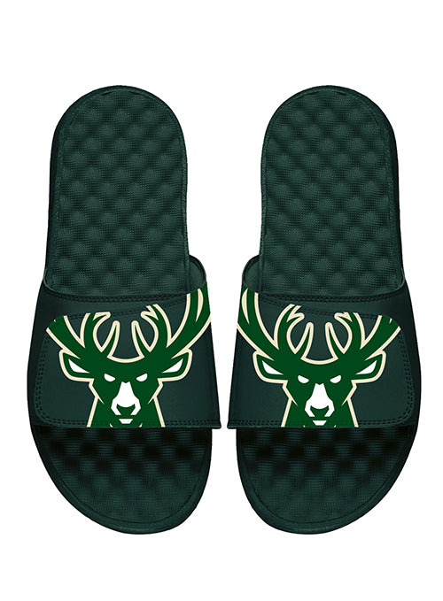 ISlide Blown Up Icon Green Milwaukee Bucks Sandals Bucks Pro Shop