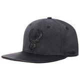 Pro Standard Vanguard Washed Milwaukee Bucks Snapback Hat - angled left