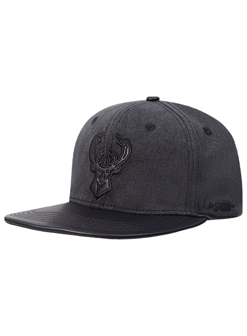 Pro Standard Vanguard Washed Milwaukee Bucks Snapback Hat - angled left