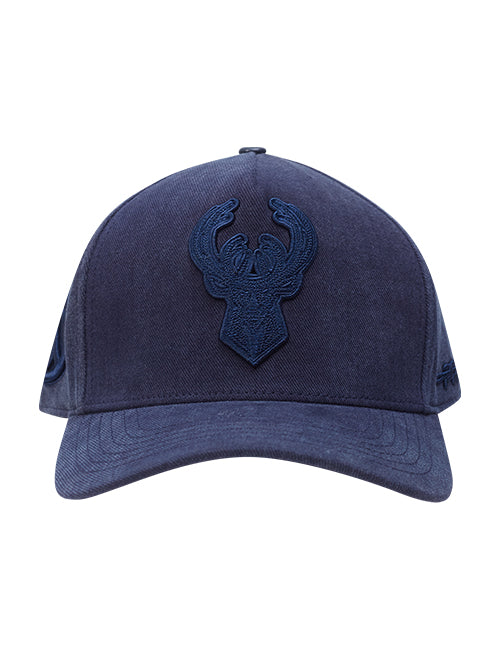 Pro Standard Classic Navy Washed Milwaukee Bucks Pinch Adjustable Hat-front