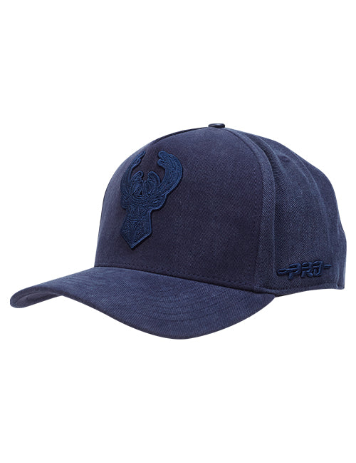 Pro Standard Classic Navy Washed Milwaukee Bucks Pinch Adjustable Hat-left