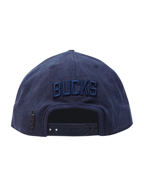Pro Standard Classic Navy Washed Milwaukee Bucks Pinch Adjustable Hat-back