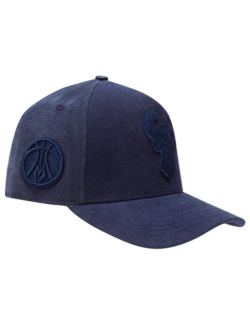 Pro Standard Classic Navy Washed Milwaukee Bucks Pinch Adjustable Hat-right