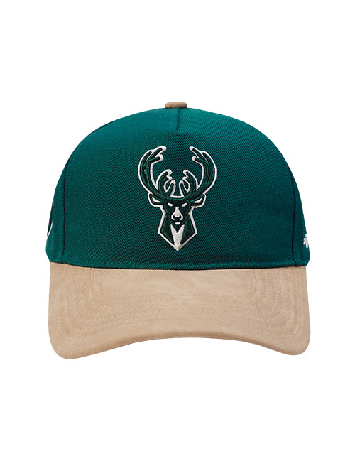 Pro Standard Signature Suede Milwaukee Bucks Adjustable Hat-front
