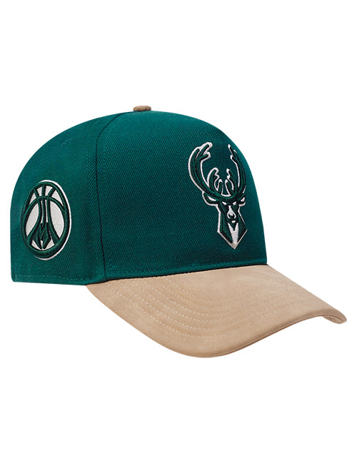 Pro Standard Signature Suede Milwaukee Bucks Adjustable Hat-right