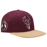 Pro Standard Signature Suede Maroon Milwaukee Bucks Adjustable Hat-right