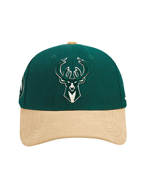 Pro Standard Signature Suede Arc Milwaukee Bucks Adjustable Hat-front