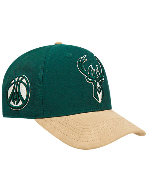 Pro Standard Signature Suede Arc Milwaukee Bucks Adjustable Hat-right