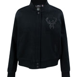 Women's Pro Standard Vanguard Washed Milwaukee Bucks Varsity Jacket-front