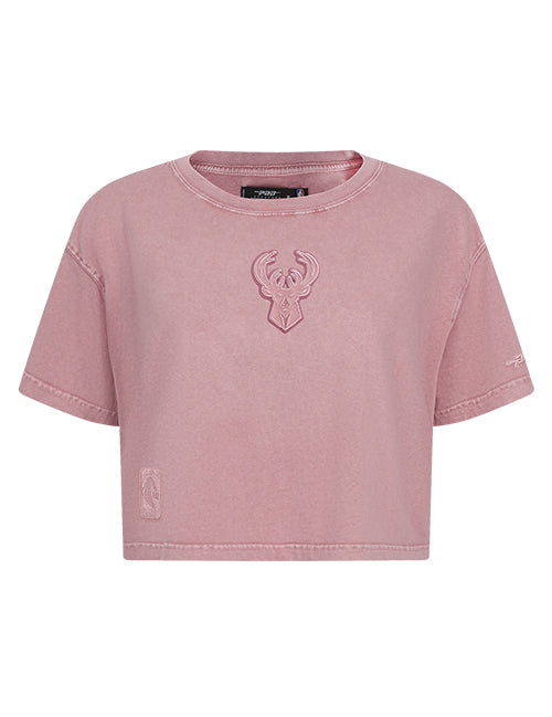 Women's Pro Standard Classic Milwaukee Bucks Washed Boxy T-Shirt-front