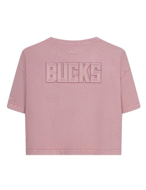 Women's Pro Standard Classic Milwaukee Bucks Washed Boxy T-Shirt-back