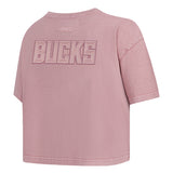 Women's Pro Standard Classic Milwaukee Bucks Washed Boxy T-Shirt-angled back
