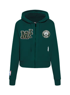 Women's Pro Standard Best of Milwaukee Bucks Full-Zip Hooded Sweatshirt-front
