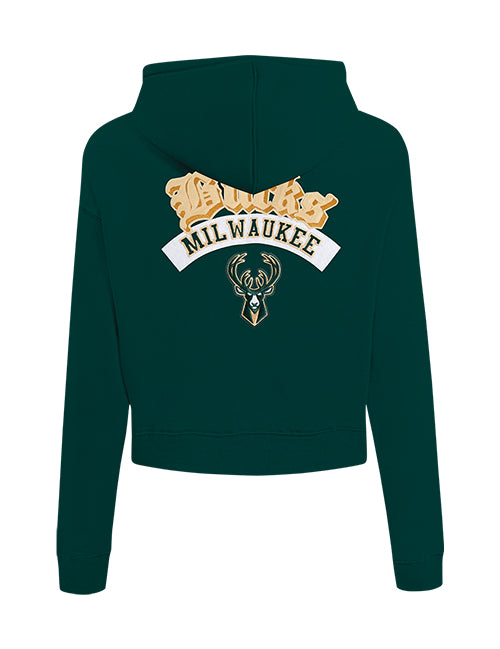 Women's Pro Standard Best of Milwaukee Bucks Full-Zip Hooded Sweatshirt-back
