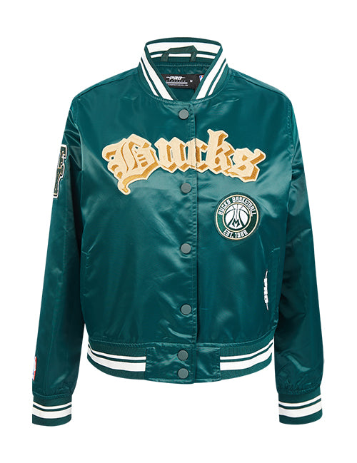Women's Pro Standard Best of Milwaukee Bucks Satin Jacket-front