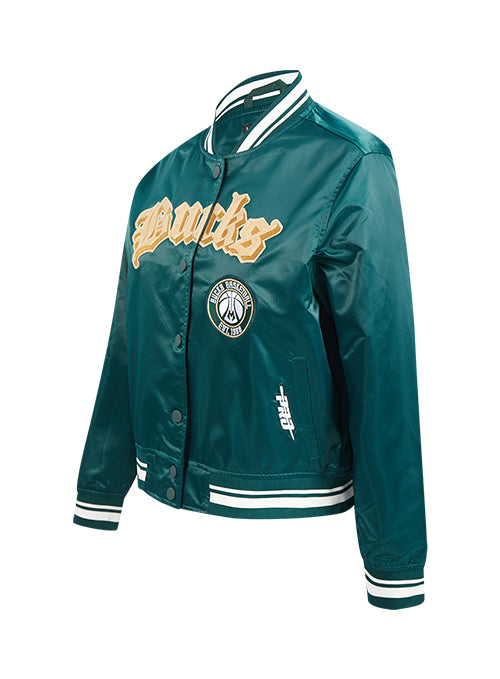Women's Pro Standard Best of Milwaukee Bucks Satin Jacket-angled front