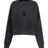 Women's Pro Standard Vanguard Milwaukee Bucks Washed Crewneck Sweatshirt-front