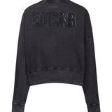 Women's Pro Standard Vanguard Milwaukee Bucks Washed Crewneck Sweatshirt-back