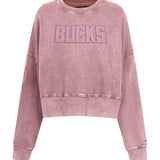 Women's Pro Standard Classic Milwaukee Bucks Washed Crewneck Sweatshirt-front