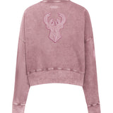 Women's Pro Standard Classic Milwaukee Bucks Washed Crewneck Sweatshirt - back