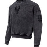 Pro Standard Vanguard Washed Milwaukee Bucks Crewneck Sweatshirt-angled front