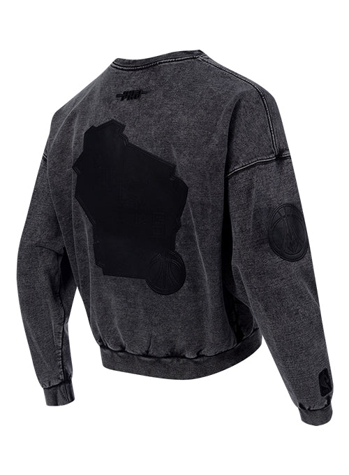 Pro Standard Vanguard Washed Milwaukee Bucks Crewneck Sweatshirt-angled back