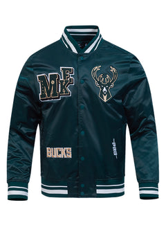 Pro Standard Best Of Milwaukee Bucks Satin Jacket-front