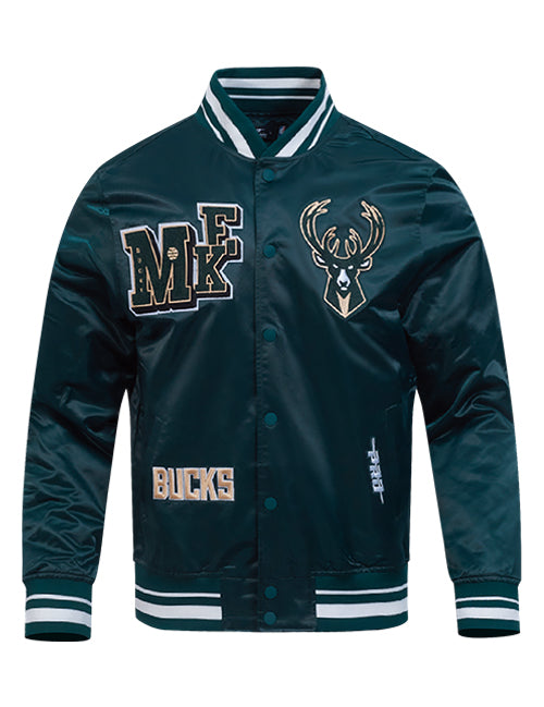 Pro Standard Best Of Milwaukee Bucks Satin Jacket-front