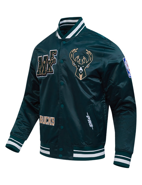 Pro Standard Best Of Milwaukee Bucks Satin Jacket-angled front