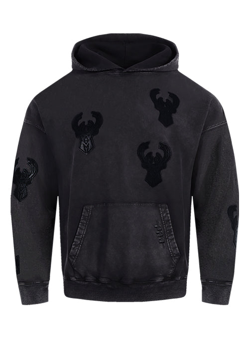 Pro Standard Vanguard Milwaukee Bucks Washed Hooded Sweatshirt-front