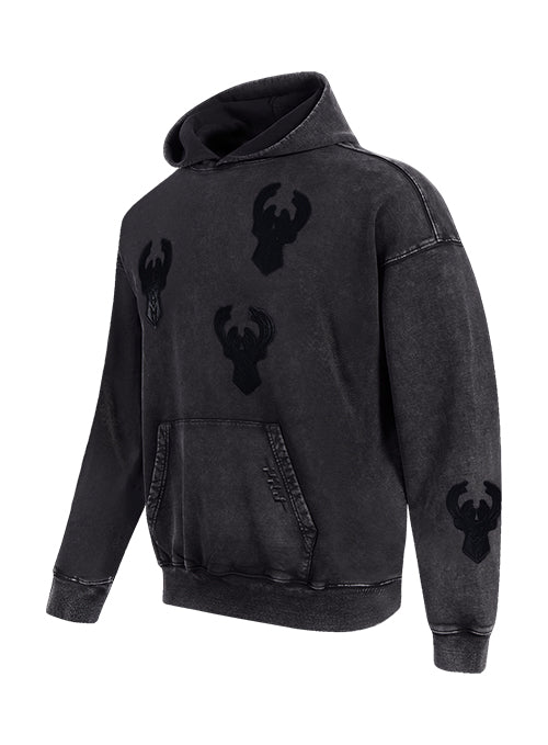 Pro Standard Vanguard Milwaukee Bucks Washed Hooded Sweatshirt-angled front