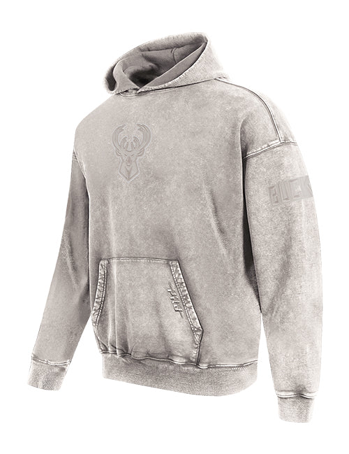 Pro Standard Classic Washed Milwaukee Bucks Hooded Sweatshirt-angled front