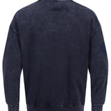 Pro Standard Classic Navy Washed Milwaukee Bucks Crewneck Sweatshirt-back